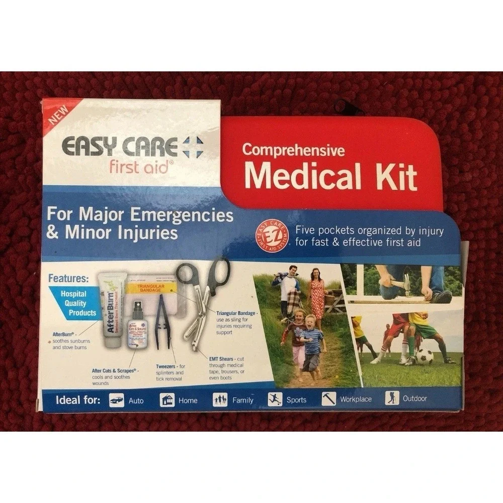 Easy Care First Aid Comprehensive Medical Kit/Major Emergencies & Minor Injuries
